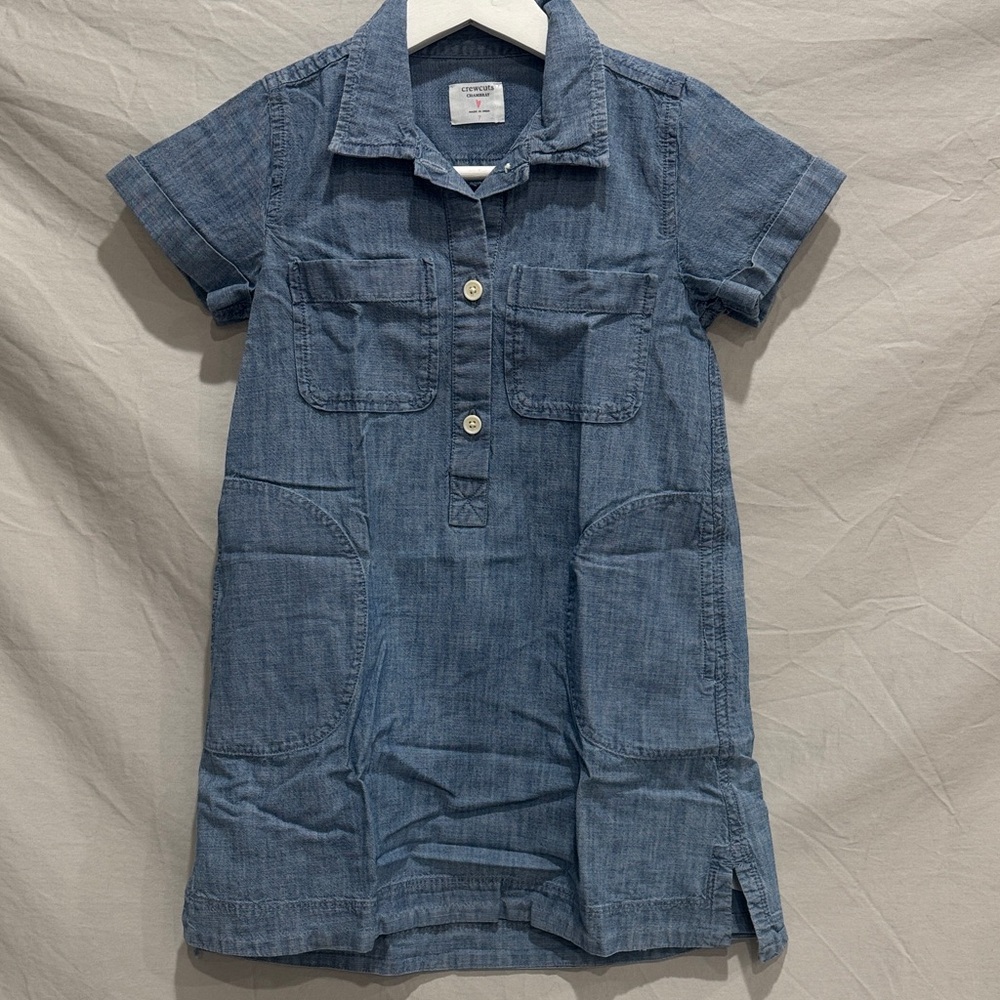 JCREW CREWCUTS Chambray Blue Denim Short Sleeve Dress